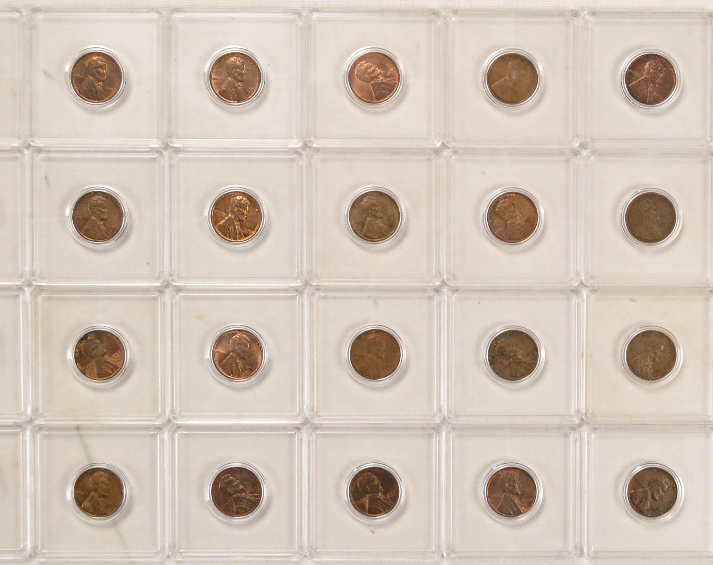 Lot of 40 Carded Wheat Pennies