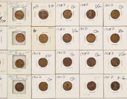 Lot of 40 Carded Wheat Pennies