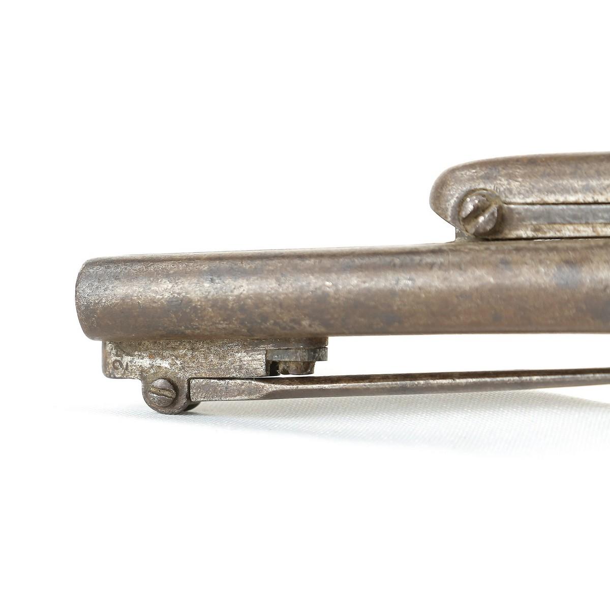 Spanish Pin Fired Double Barrel Pistol w/ Bayonet