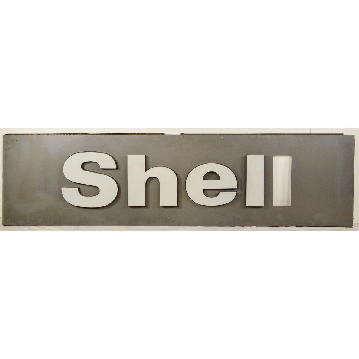 2 Fiberglass Shell Oil Signs