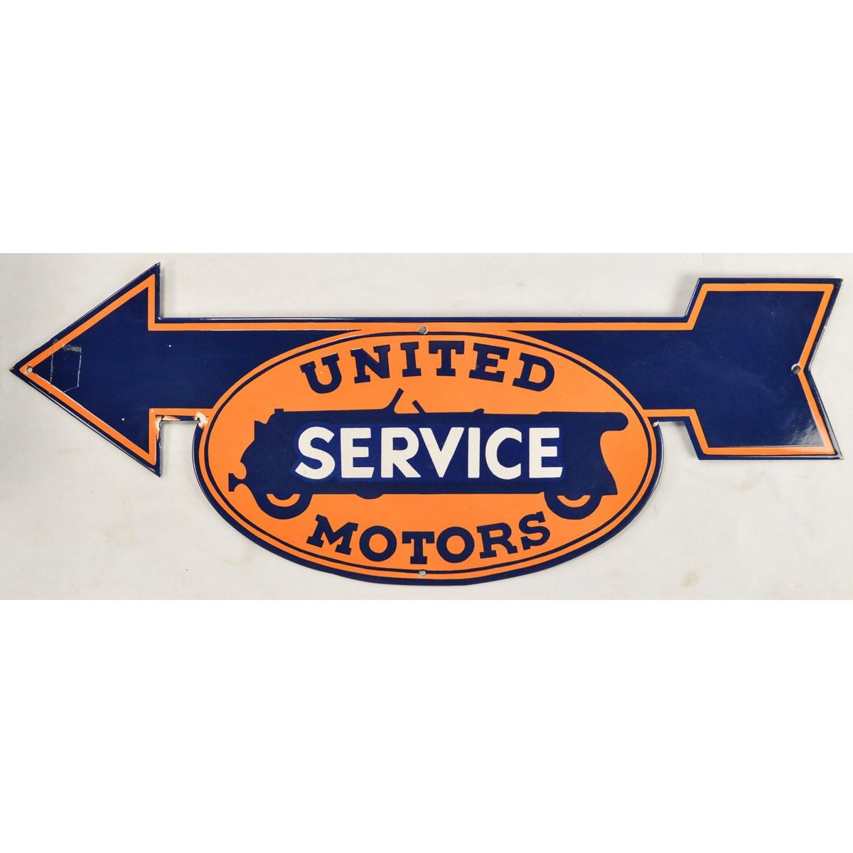 Metal Enameled United Motors Sign