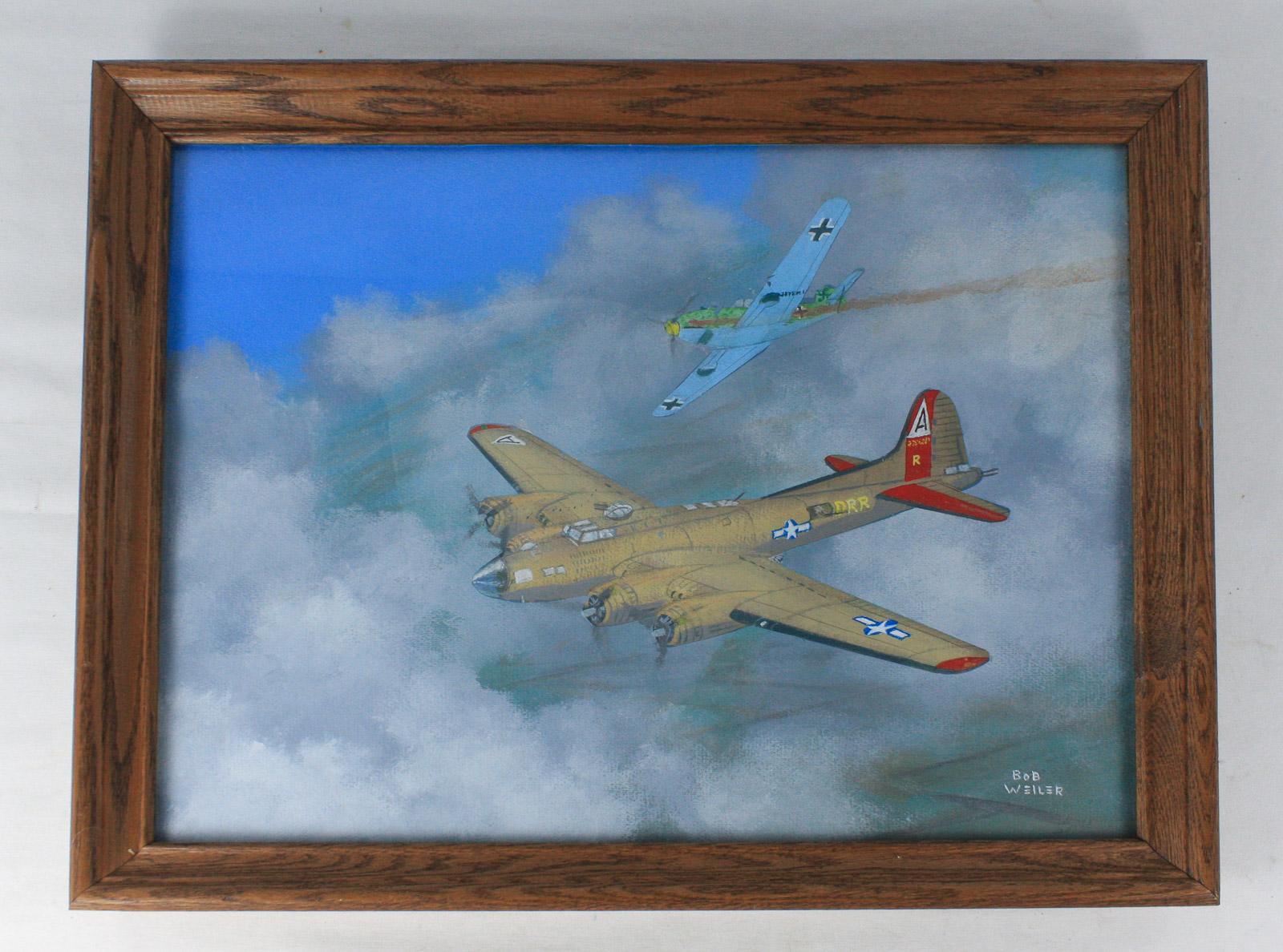 Bob Weiler "B-17 Bomber and Messerschmidt"