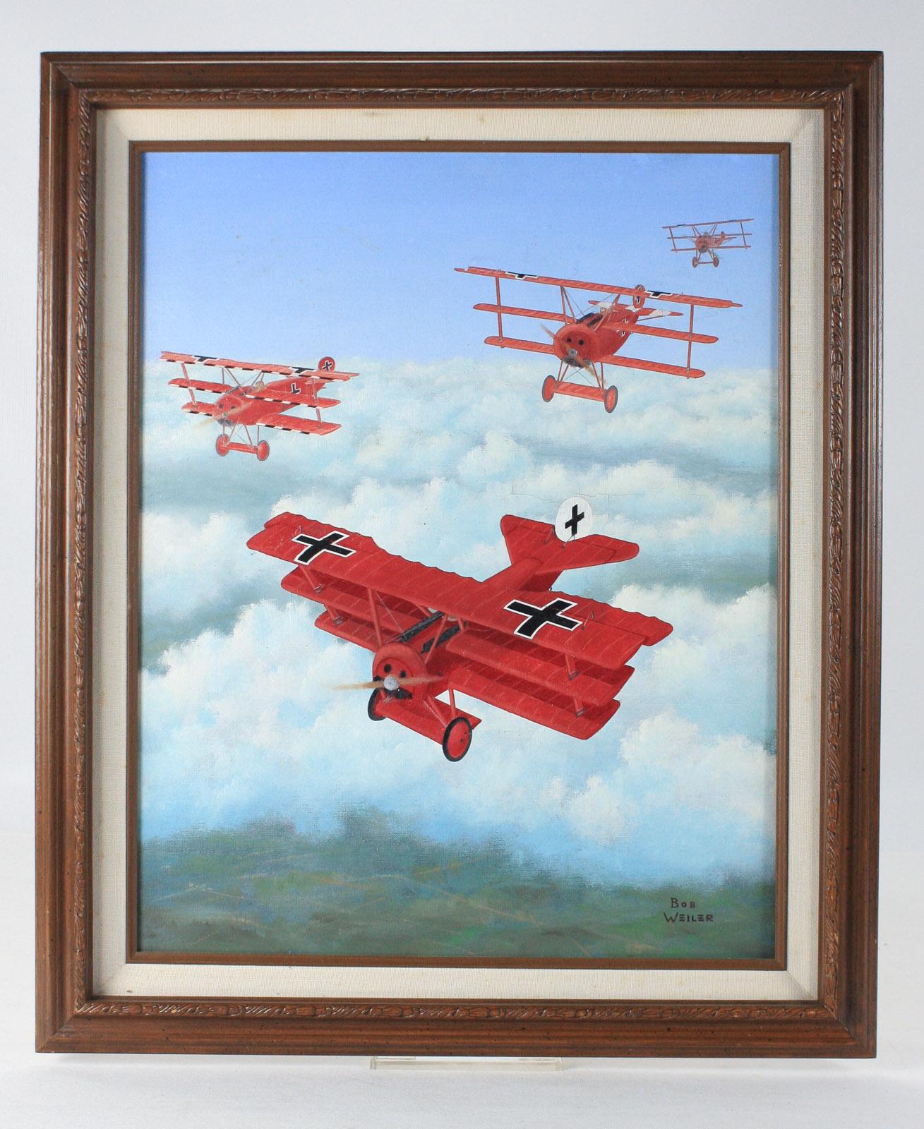 Bob Weiler "German World War I Triplane" Painting