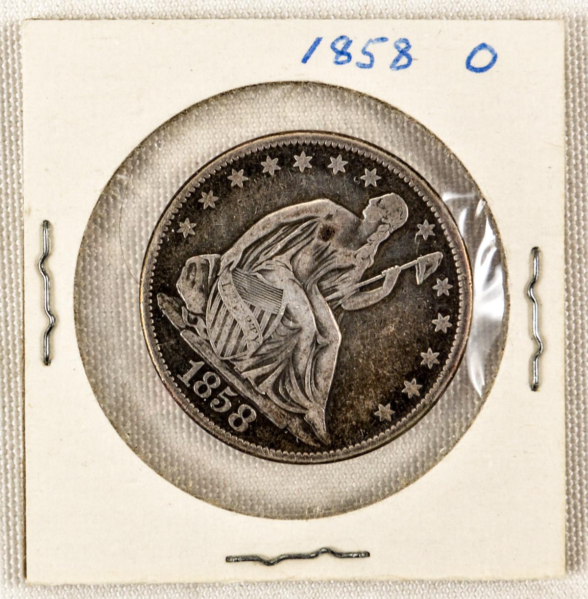 1858 O Seated Liberty Half Dollar