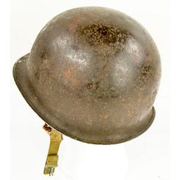 WWII US M1 Helmet with Fixed Bales
