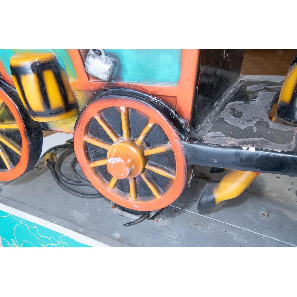 Vintage Coin-Op Covered Wagon Kiddie Ride