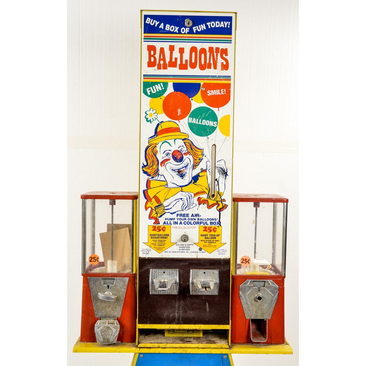 Balloon and Gum Ball Vending Machine