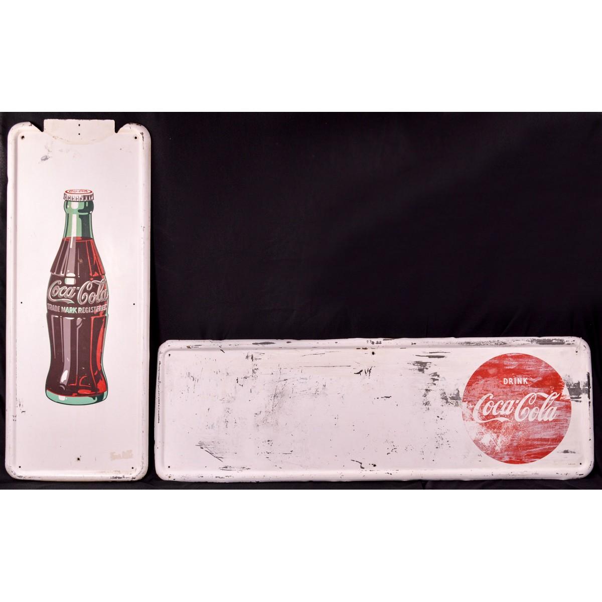 2 Vintage Coca-Cola Metal Signs