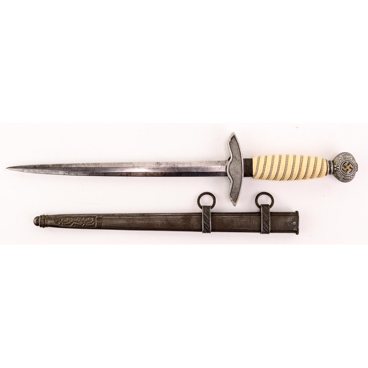 WWII German Luftwaffe Dagger Marked Clemen + Young