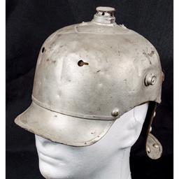 WWI German M15 Metal Pickelhaube w Battle Damage