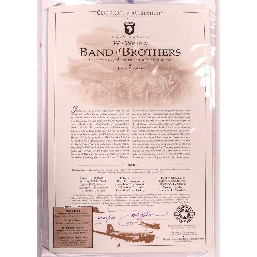 Band of Brothers Print RARE Signed By Dick Winters