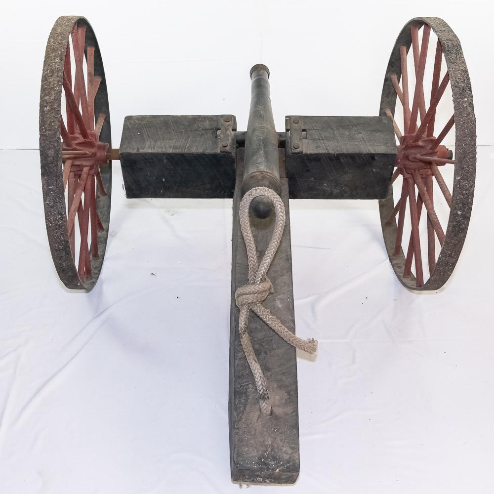 Handmade Civil War 1" Cannon On Steel Wheels