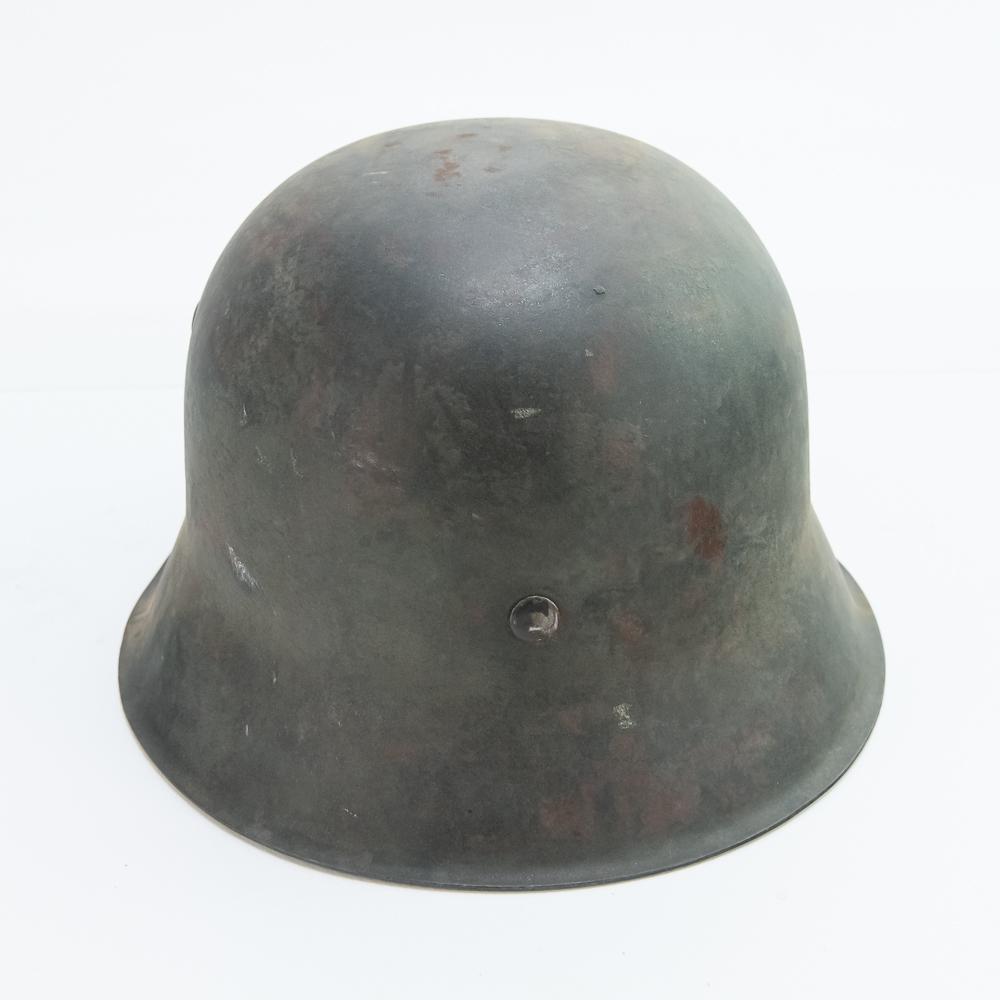 WWII German M-42 Helmet w/Splinter Camo Cover