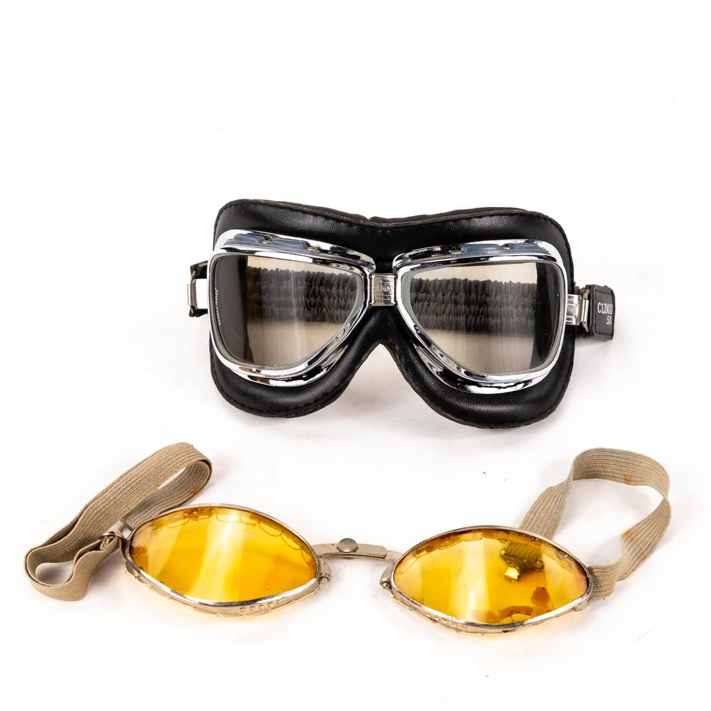 British-Style Climax 510 Motorcycle/AviatorGoggles