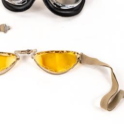 British-Style Climax 510 Motorcycle/AviatorGoggles