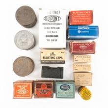 Vintage Blasting Cap Box Tin Lot-Dupont Hercules