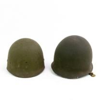 WWII US M1 Helmet-Fixed Bale,Front Seam,Steel Rim