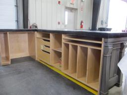 Beautiful display counter L shaped 6X9 ft. grey