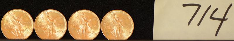 1981 1/4 Onza Oro Puro (.900), Winged Victory Above Legend,  Estados Unidos Mexicanos