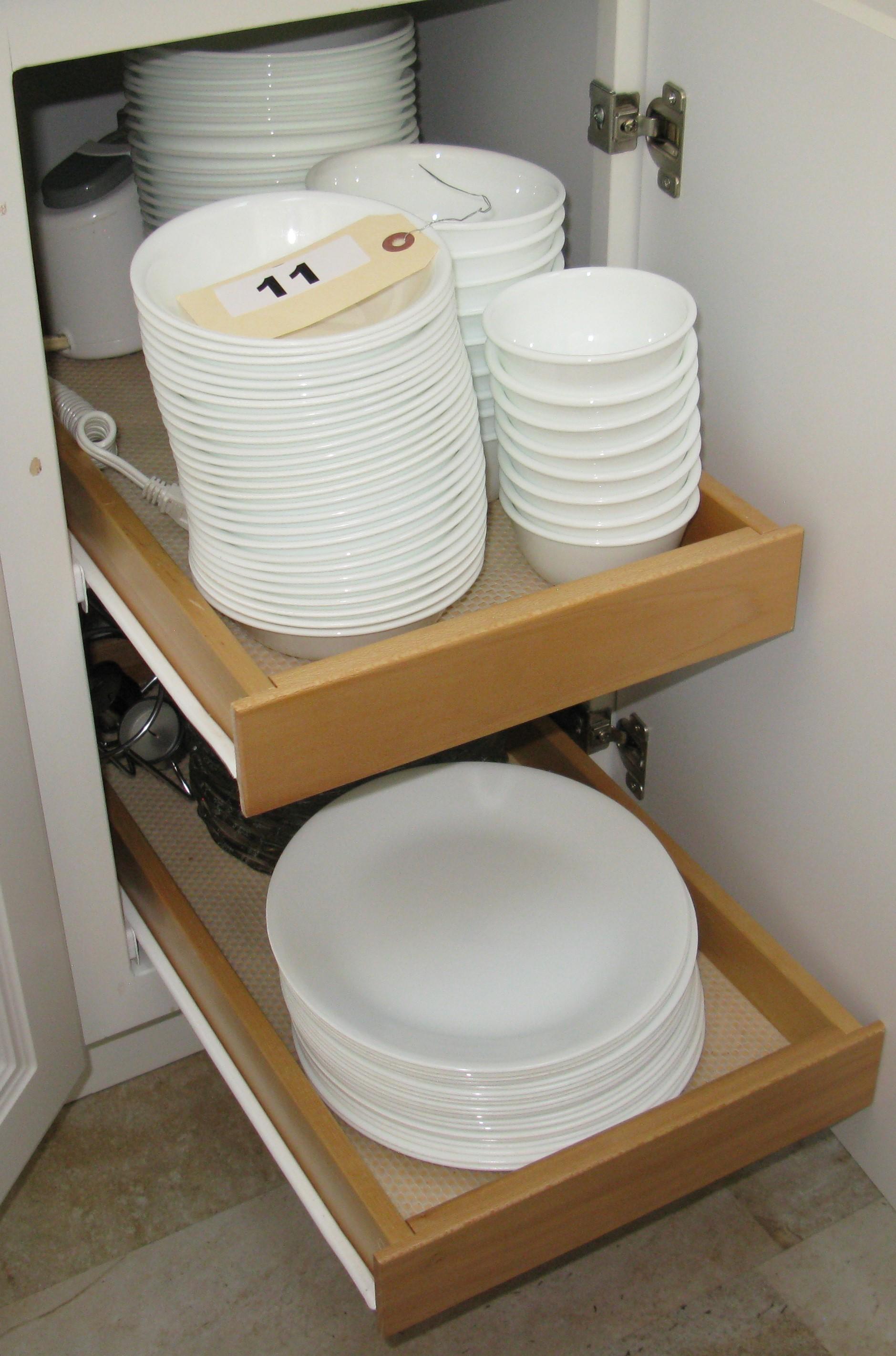 THREE  DRAWERS THREE CUPBOARDS MISC.