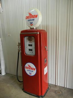 Chevron Antique Gas Pump