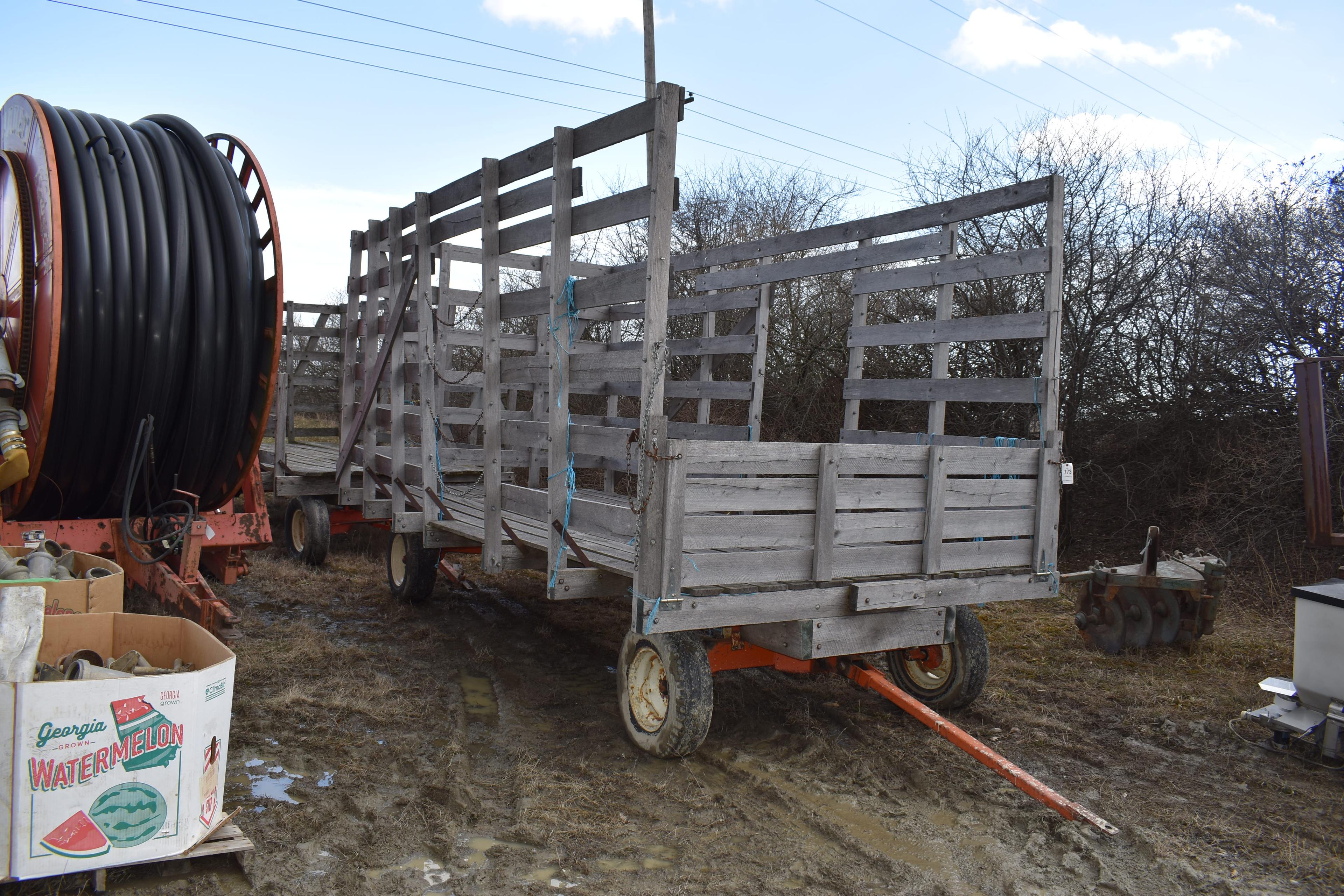 9x18' Wooden Rack Wagon 8 Ton Gear