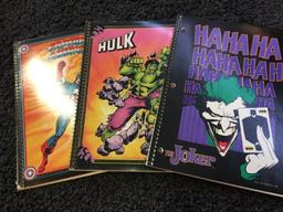 New Old Stock 1981 1989 Marvel DC Notebooks