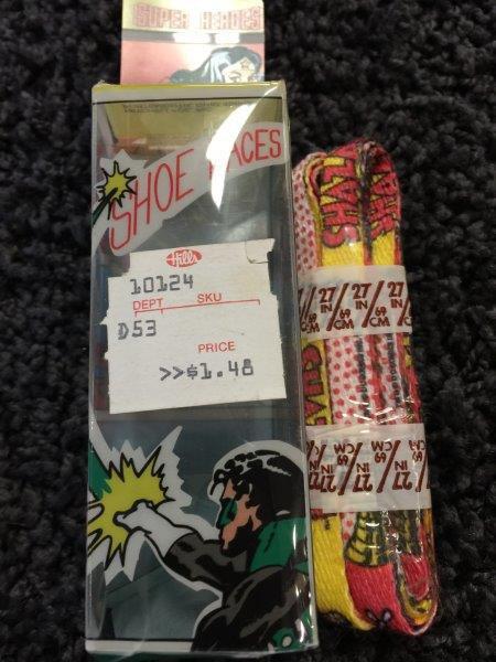 Vintage DC Super Heroes Shoe Laces New Old Stock Piece