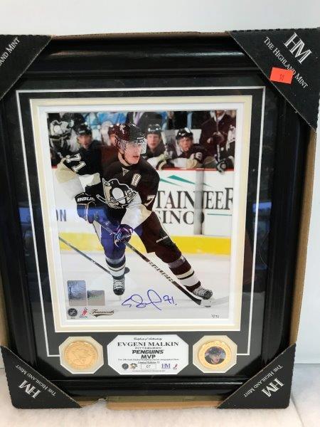 The Highland Mint Evgeni Malkin Penguins Autographed Photo And Coin Set Limited Numbered 7/71