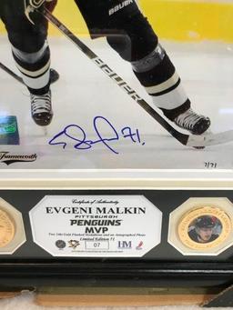 The Highland Mint Evgeni Malkin Penguins Autographed Photo And Coin Set Limited Numbered 7/71