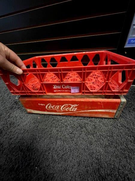 Vintage Plastic And Wooden Coca Cola Crates Lot