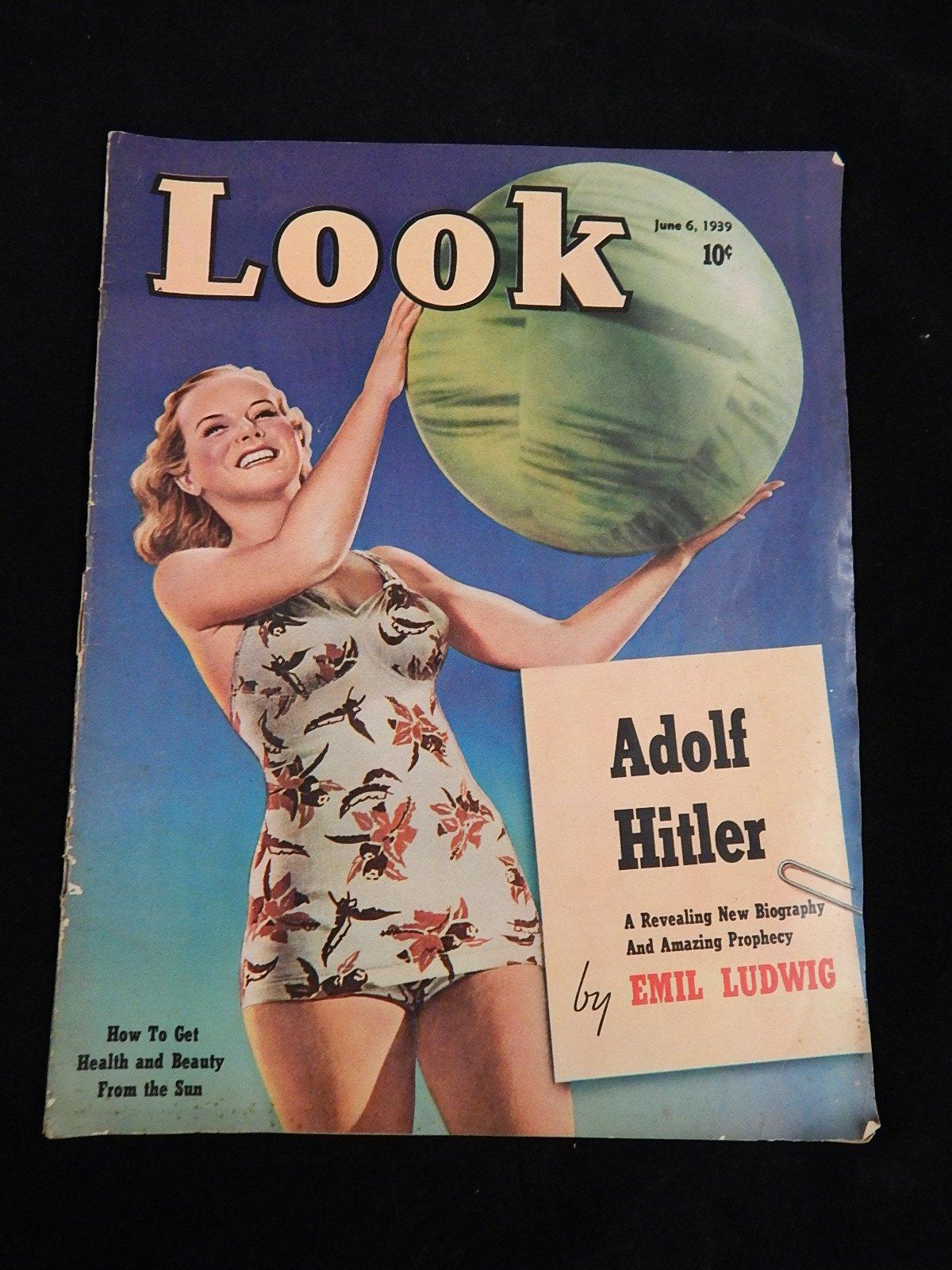 Look Magazine June 6 1939 w. Adolf Hiter Nazi Biography and Prophecy WWII Era