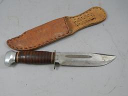 Vintage Solingen Germany Fixed Blade Fighting Knife with Sheath