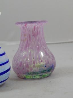 Lot of 3 Miniature Kosta Boda Glass Pitcher & Vases