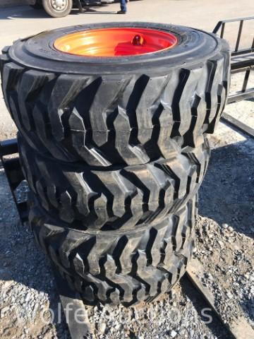 (4) 12-16.5 Tires & Rims for Bobcat