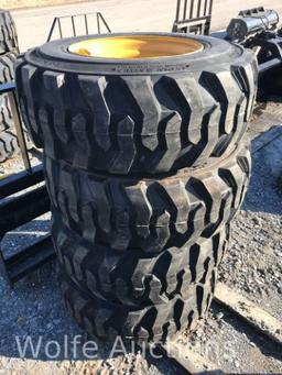 (4) 12-16.5 Tires & Rims for NH/JD/CAT