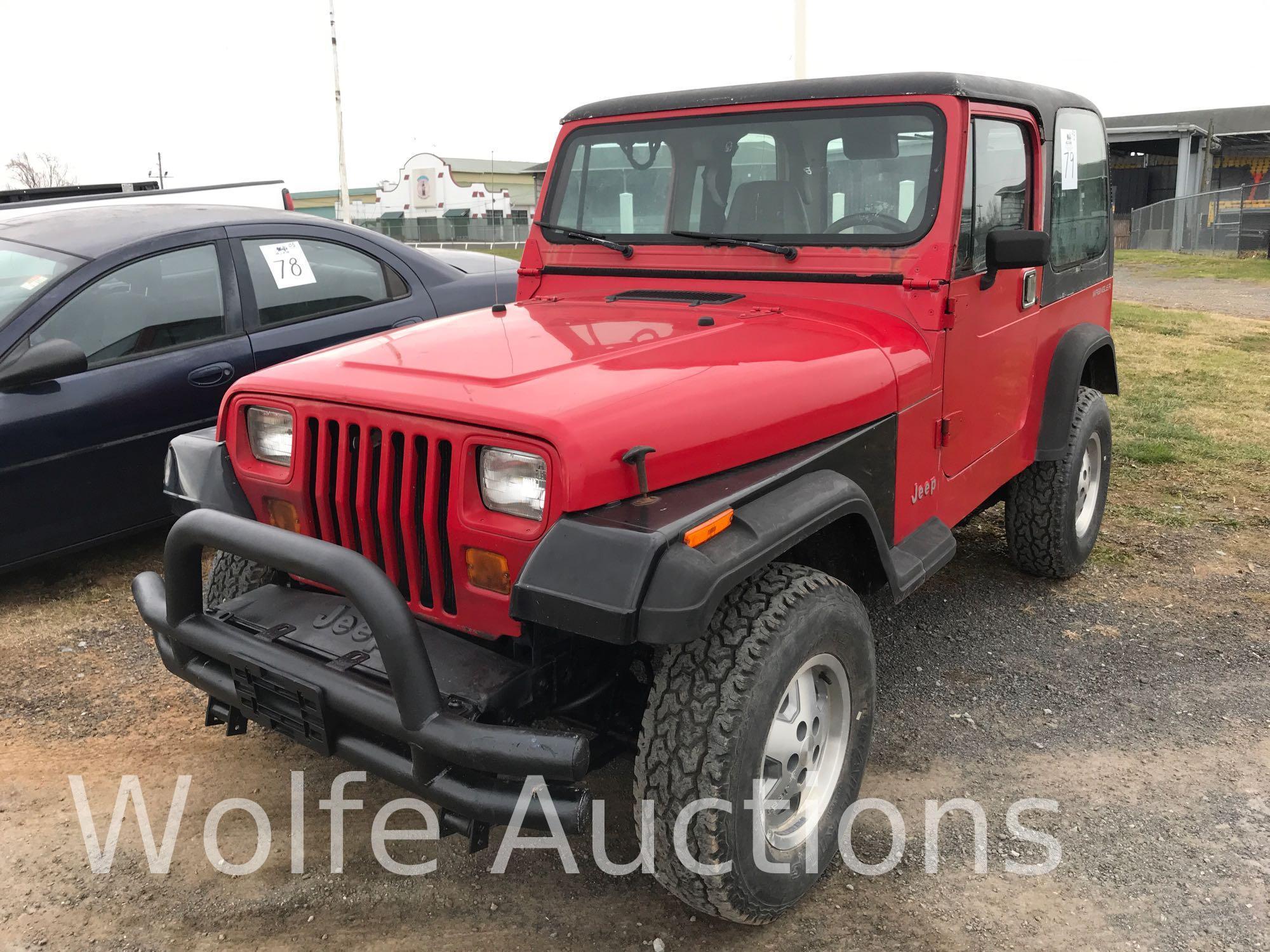 1993 Jeep Wrangler Multipurpose Vehicle (MPV), VIN # 1J4FY29S8PP213339