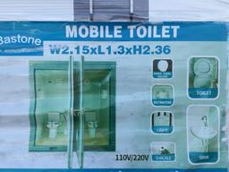 W 2.15 x L 1.9 x H 2.36 Mobile Toilet