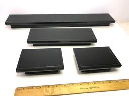 Lot of 5 Black Wall Shelves