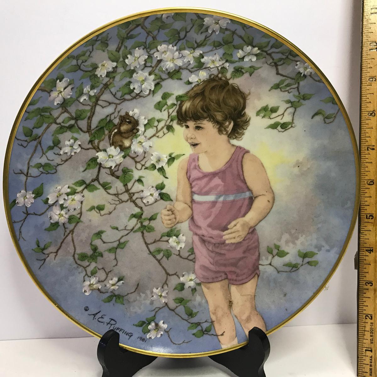 Danbury Mint "Journey of Dreams" by A.E. Ruffing "Small Talk" Collector's Plate