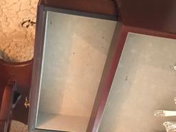 4 Drawer Mahogany Silverware Chest w/Flip Top