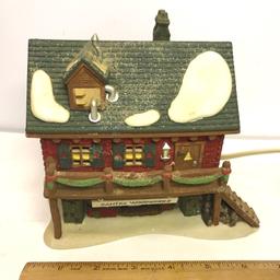 Department 56 North Pole Series "Santa's Woodworks" Lighted Village House