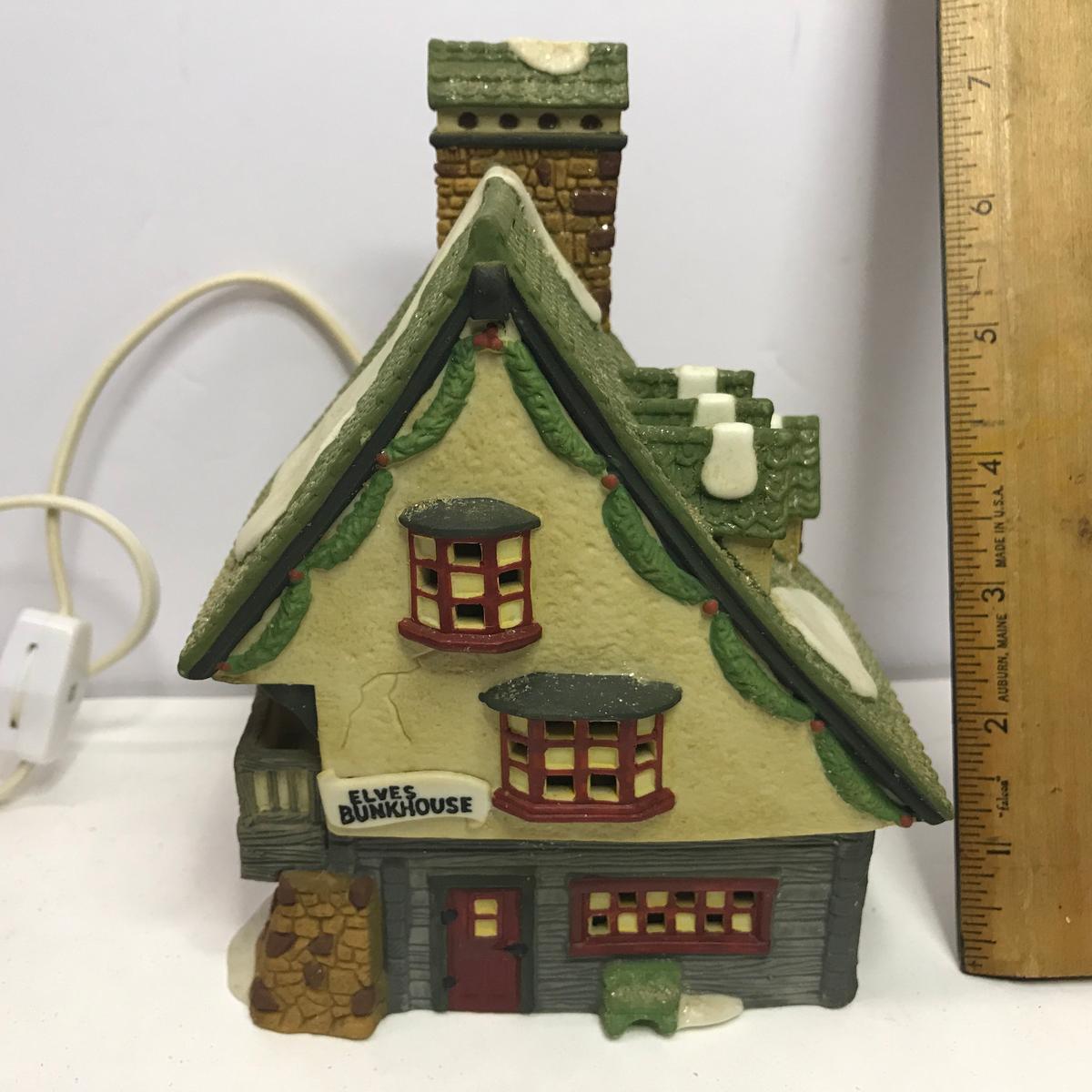 Department 56 North Pole Series "Elf Bunkhouse" Lighted Village House