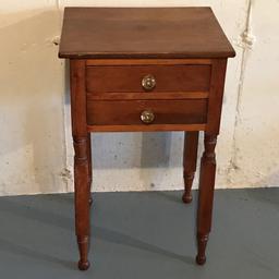 Vintage 2 Drawer Stand w/Glass Knobs