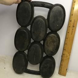 Antique Cast Iron GEM Oval Muffin Pan #5