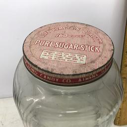 Vintage Sugar Stick Lidded Jar