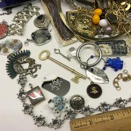 HUGE Lot of Misc Jewelry & Jewelry Parts & Pieces-Some For Wearing Some for Crafts & Jewelry Making