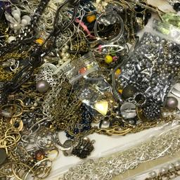 HUGE Lot of Misc Jewelry & Jewelry Parts & Pieces-Some For Wearing Some for Crafts & Jewelry Making