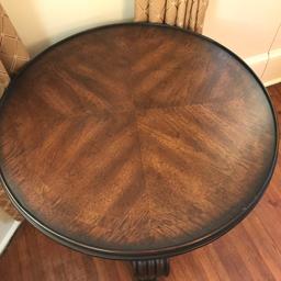 Wooden Side Table w/Heavy Carved Legs