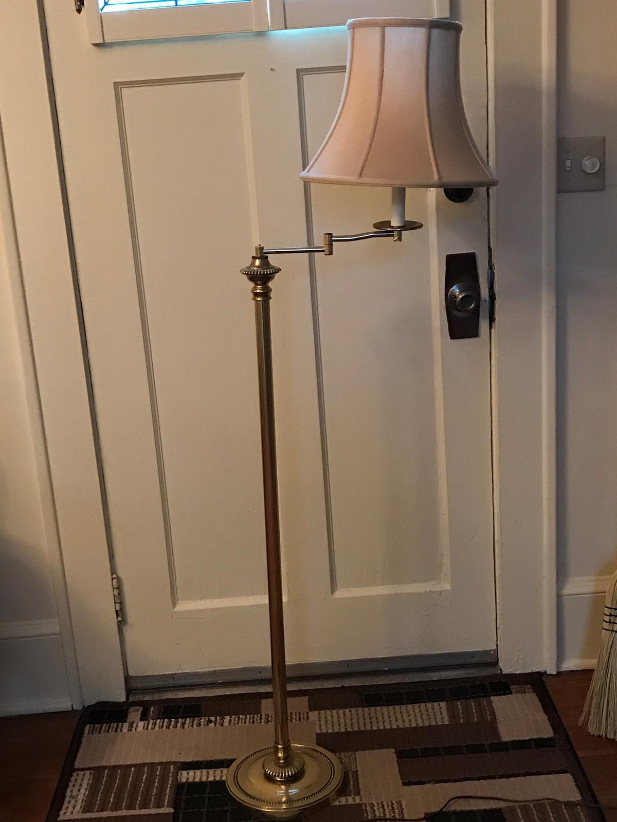 Swing Arm Brass Floor Lamp